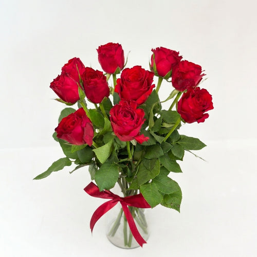 Crimson Elegance Vase Vase luxury flowers DELIVERY TO Cairo AND Egypt