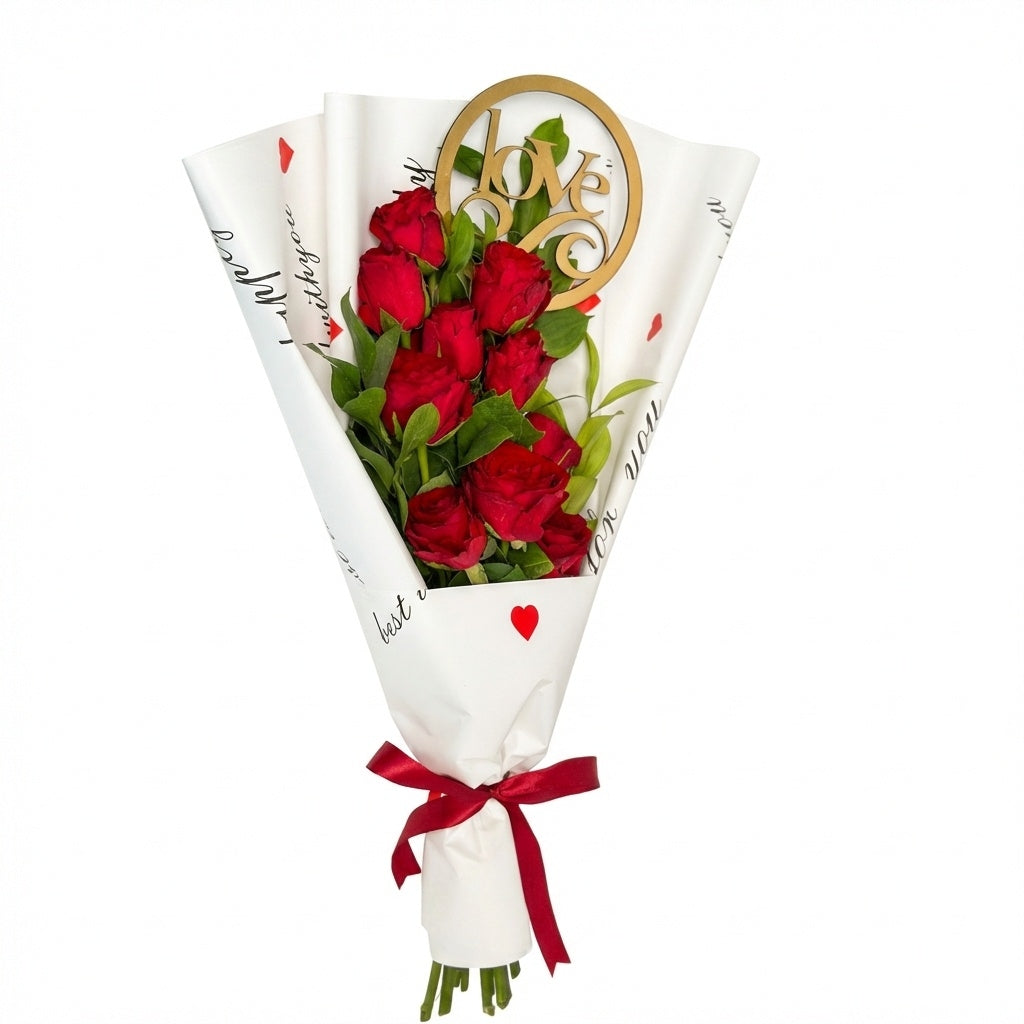 Golden Love Embrace Bouquet luxury flowers DELIVERY TO Cairo AND Egypt