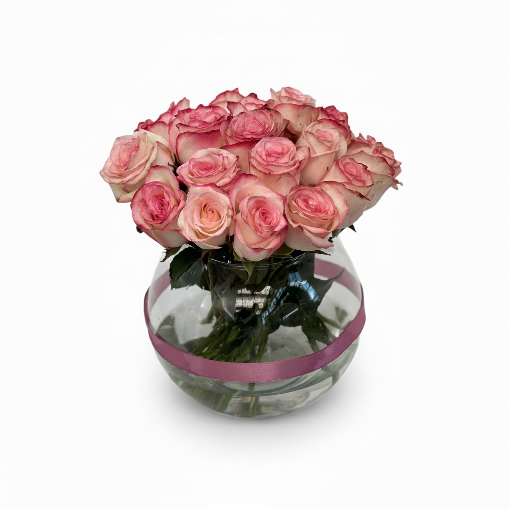 Blush Elegance Vase luxury flowers DELIVERY TO Cairo AND Egypt