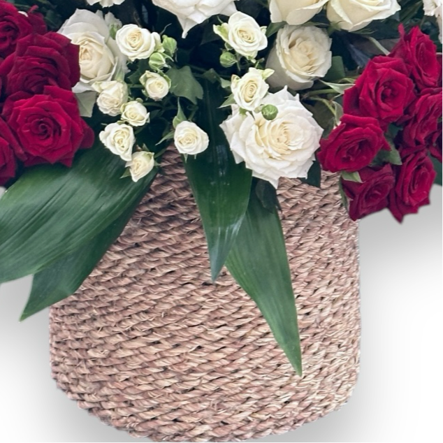 Rosy Radiance Basket luxury flowers DELIVERY TO Cairo AND Egypt