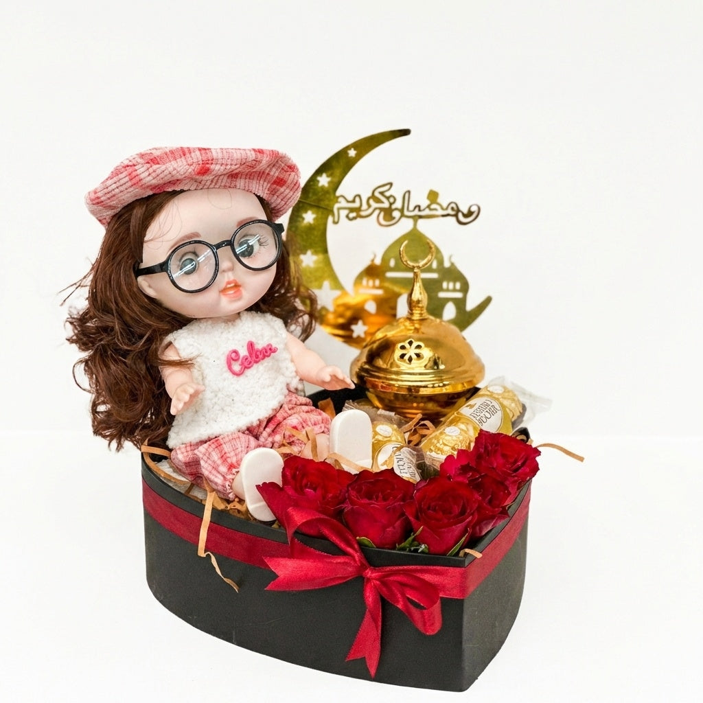 Layali El Qamar Romance Box – Ramadan Kareem Special Box luxury flowers DELIVERY TO Cairo AND Egypt