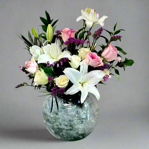 Crystal Grace Vase luxury flowers DELIVERY TO Cairo AND Egypt