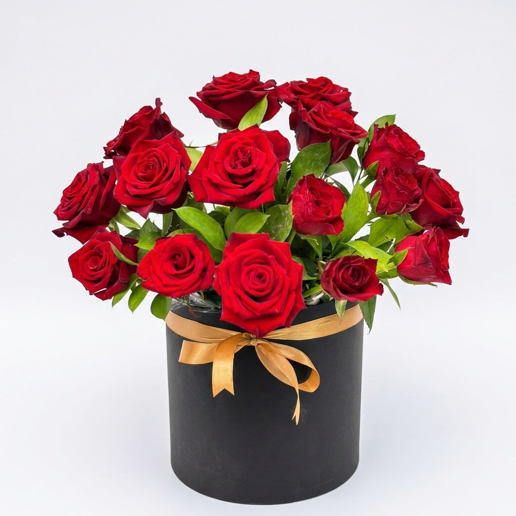 Premium Red Roses Hat Box – Luxury Flower Gift luxury flowers DELIVERY TO Cairo AND Egypt