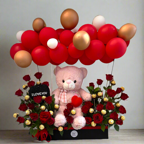 Balloon Paradise Flowers bouquet luxury flowers DELIVERY TO Cairo AND Egypt