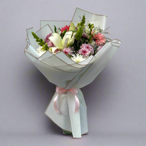 Blush Serenity Hand Bouquet luxury flowers DELIVERY TO Cairo AND Egypt