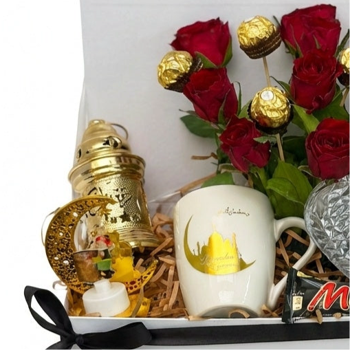 Noor El Hob Grand Gift Tray – Ramadan & Valentine Collection luxury flowers DELIVERY TO Cairo AND Egypt