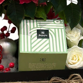 Festive Poinsettia & Gift Box Tray luxury flowers DELIVERY TO Cairo AND Egypt