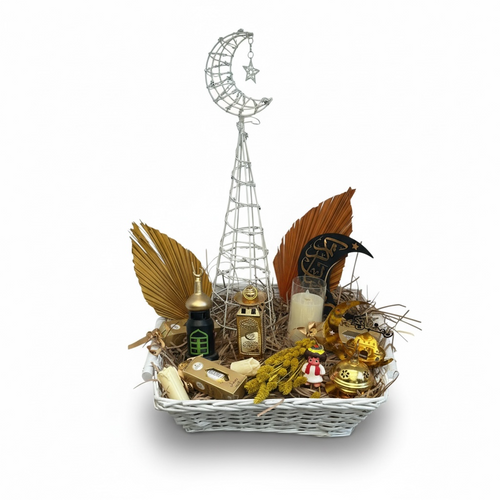 Crescent El Noor Basket Flowers bouquet luxury flowers DELIVERY TO Cairo AND Egypt