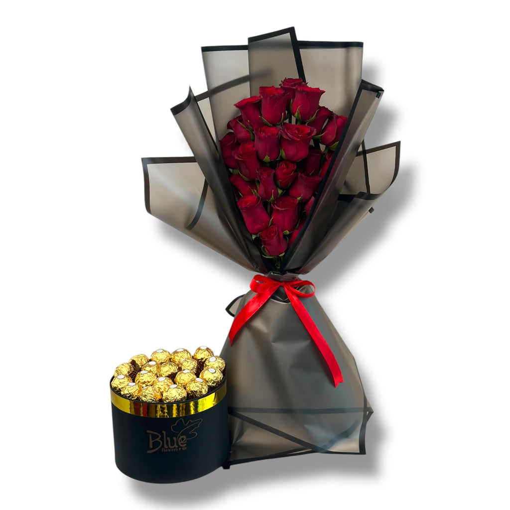 Infinite Romance Pairing Hand Bouquet luxury flowers DELIVERY TO Cairo AND Egypt