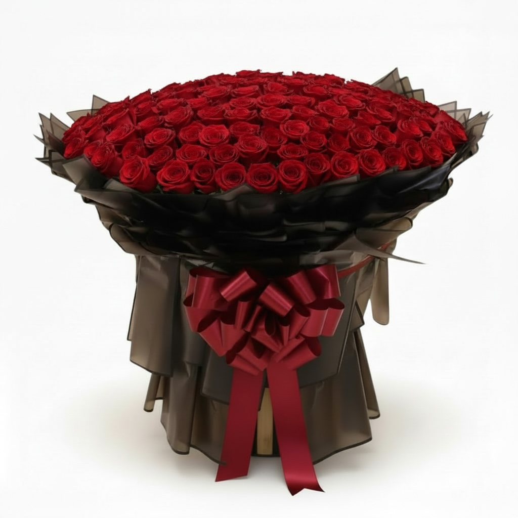 Infinity Rose Majesty Red Hand Bouquet luxury flowers DELIVERY TO Cairo AND Egypt