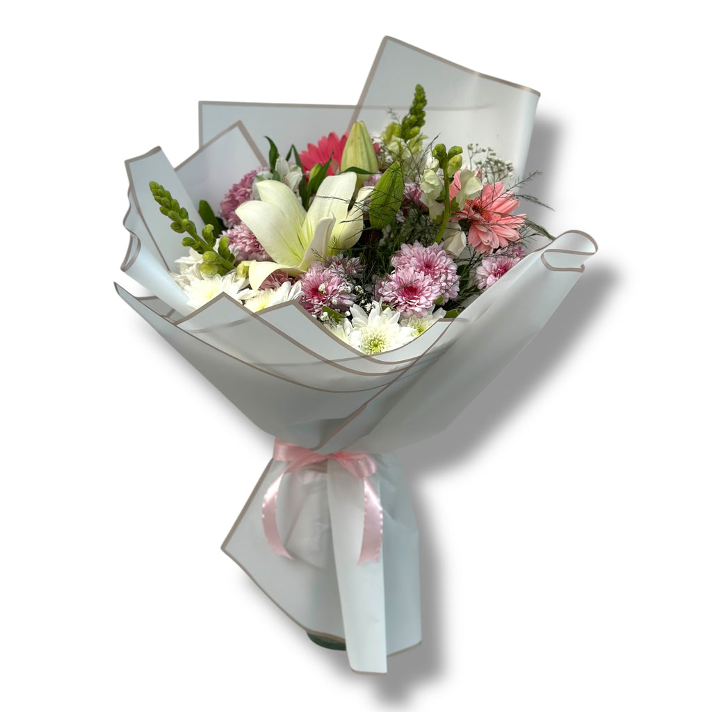 Blush Serenity Hand Bouquet luxury flowers DELIVERY TO Cairo AND Egypt