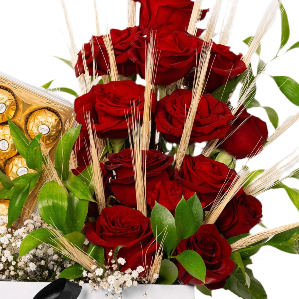 Scarlet Gold Signature Flowers bouquet luxury flowers DELIVERY TO Cairo AND Egypt