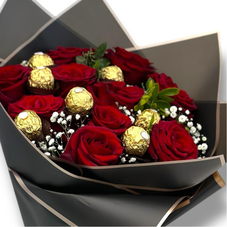 Golden Romance Wrap luxury flowers DELIVERY TO Cairo AND Egypt