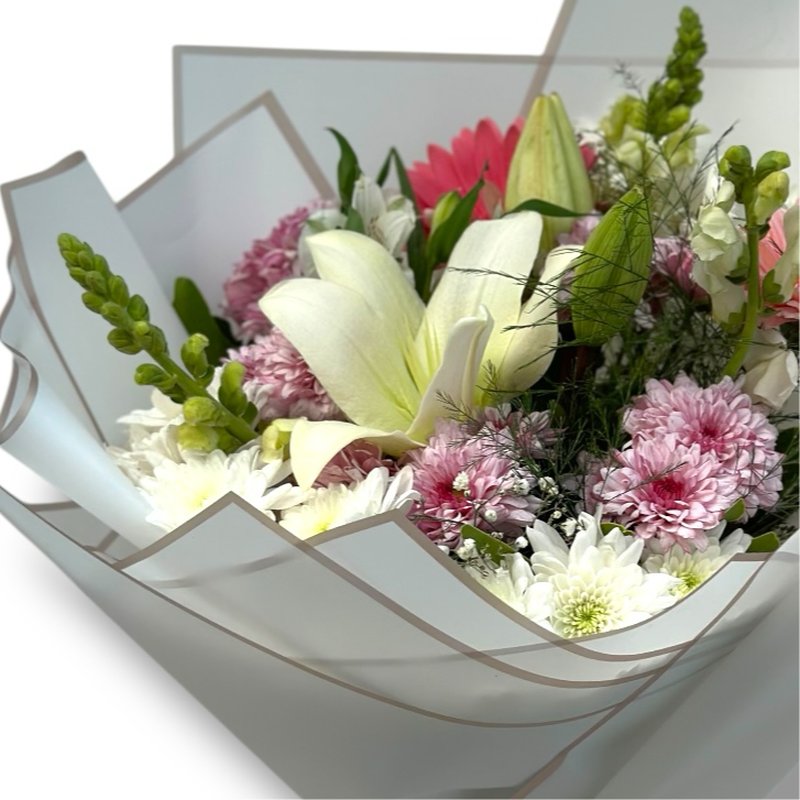 Blush Serenity Hand Bouquet luxury flowers DELIVERY TO Cairo AND Egypt