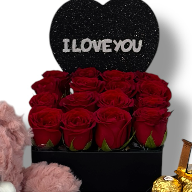 Love Bundle Chocolate luxury flowers DELIVERY TO Cairo AND Egypt
