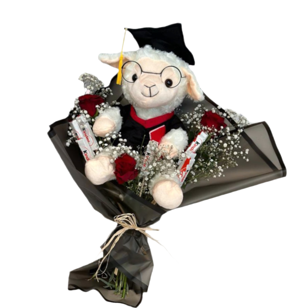Graduation Ewe-nique Hand Bouquet luxury flowers DELIVERY TO Cairo AND Egypt