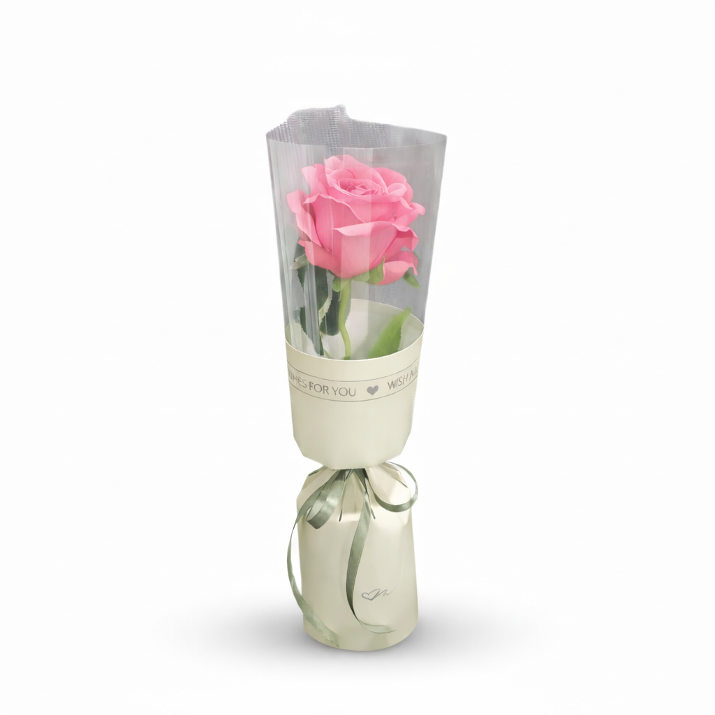 Single Rose Gift Pink luxury flowers DELIVERY TO Cairo AND Egypt
