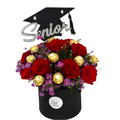 Cap and Roses Box luxury flowers DELIVERY TO Cairo AND Egypt