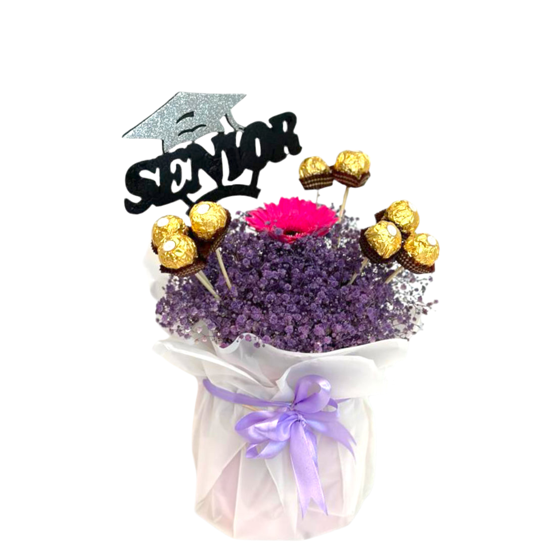 Graduation Bliss Hand Bouquet luxury flowers DELIVERY TO Cairo AND Egypt