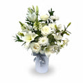 White Whisper elegant white lilies and roses flower arrangement – Blue Flowers Egypt