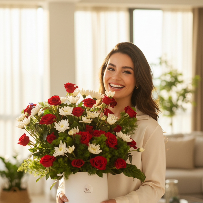 Snowy Romance luxury flowers DELIVERY TO Cairo AND Egypt