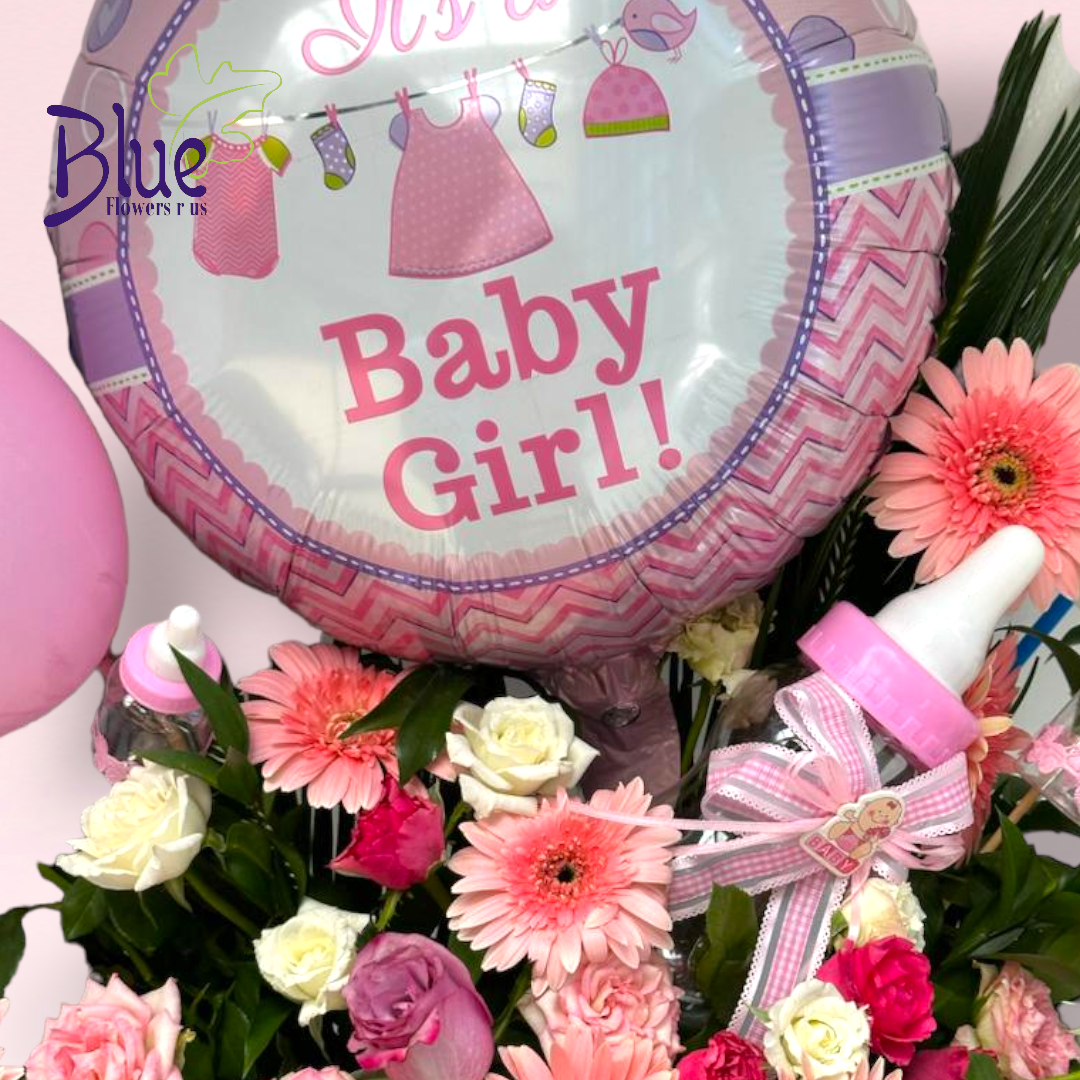 Sweet Little Baby Girl Box luxury flowers DELIVERY TO Cairo AND Egypt