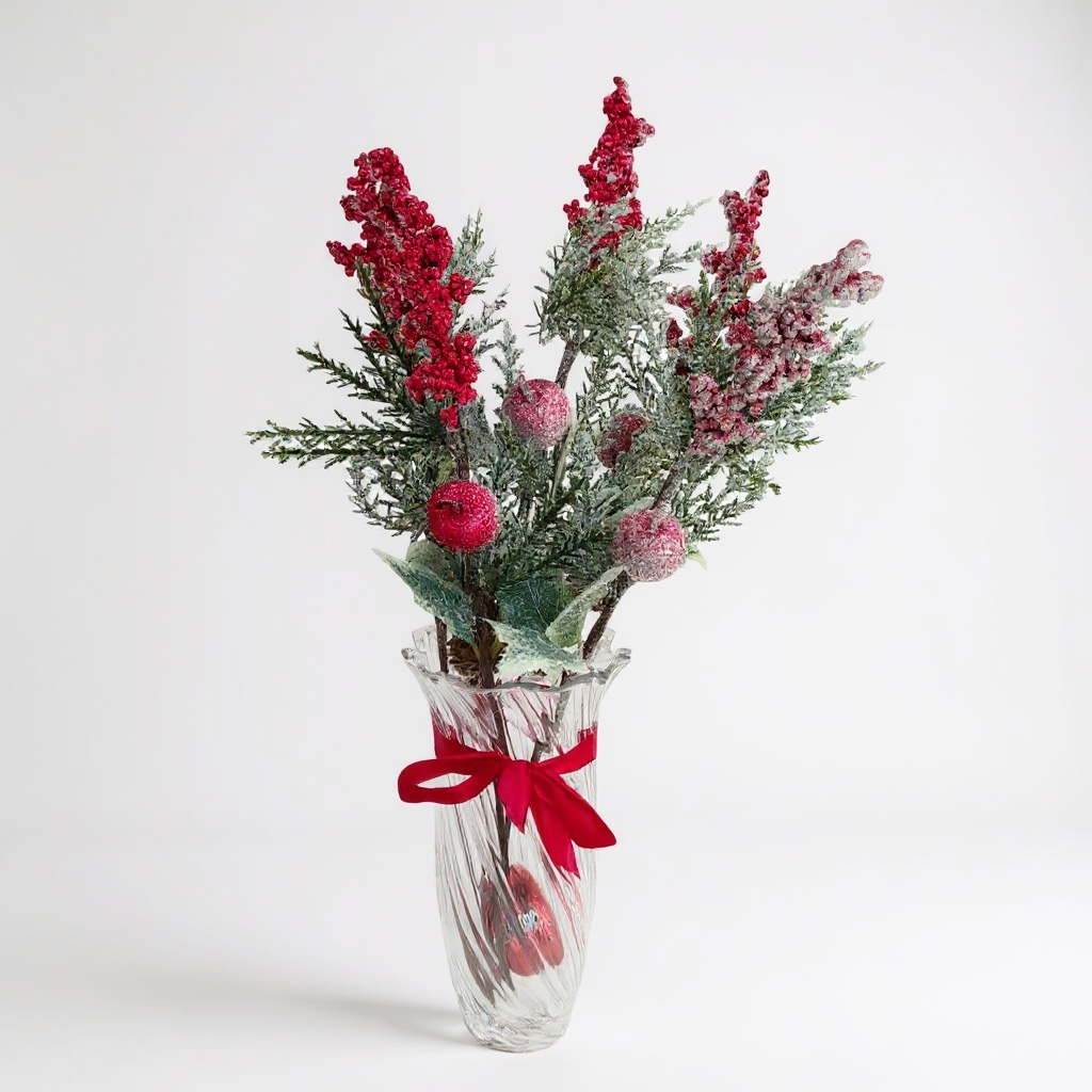 Frosted Winter Vase luxury flowers DELIVERY TO Cairo AND Egypt