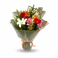Love Notes colorful lilies bouquet with red heart accents – Blue Flowers Egypt