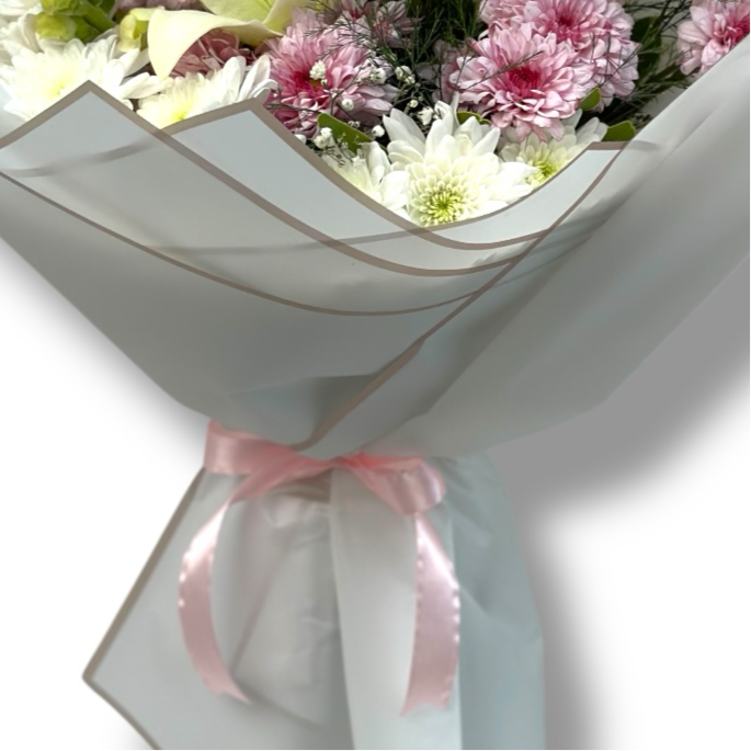 Blush Serenity Hand Bouquet luxury flowers DELIVERY TO Cairo AND Egypt