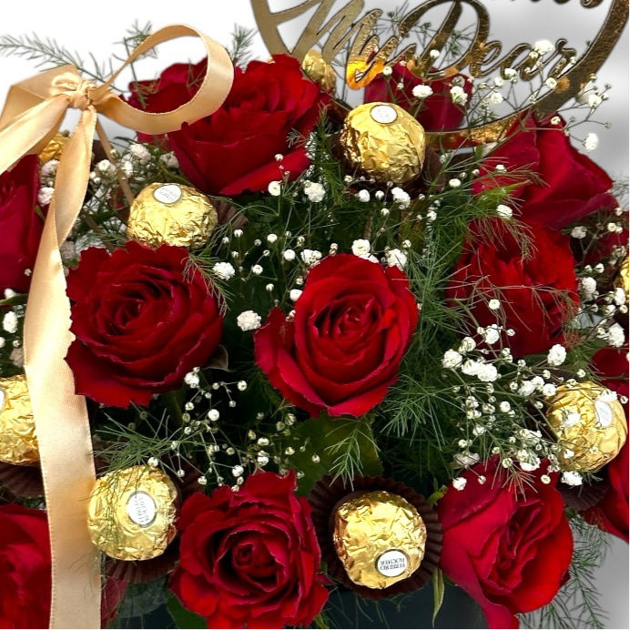 Golden Amour Flowers bouquet luxury flowers DELIVERY TO Cairo AND Egypt