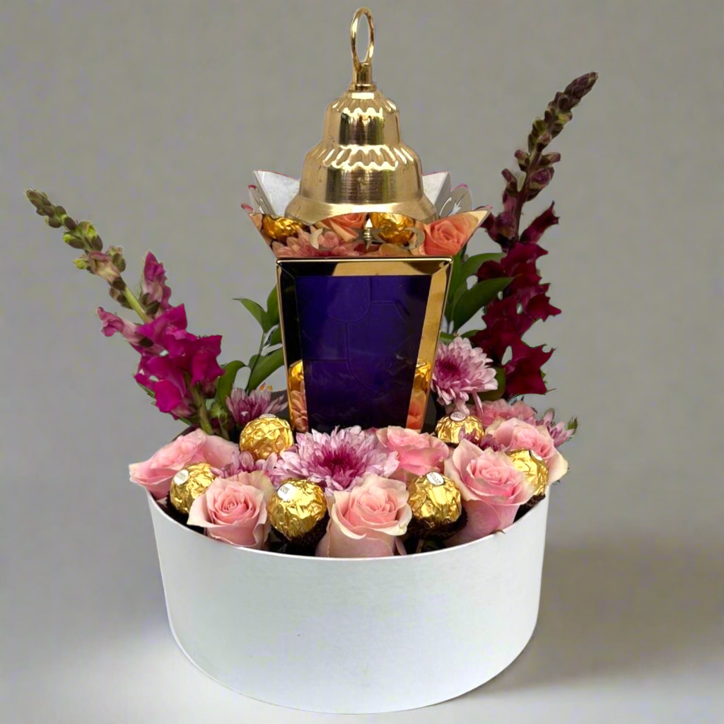 Golden Lantern Blessings luxury flowers DELIVERY TO Cairo AND Egypt