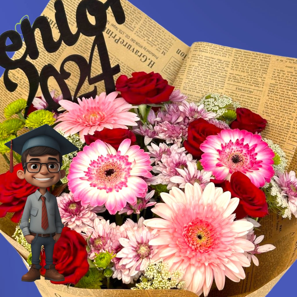Scholar's Sentiment Hand Bouquet luxury flowers DELIVERY TO Cairo AND Egypt