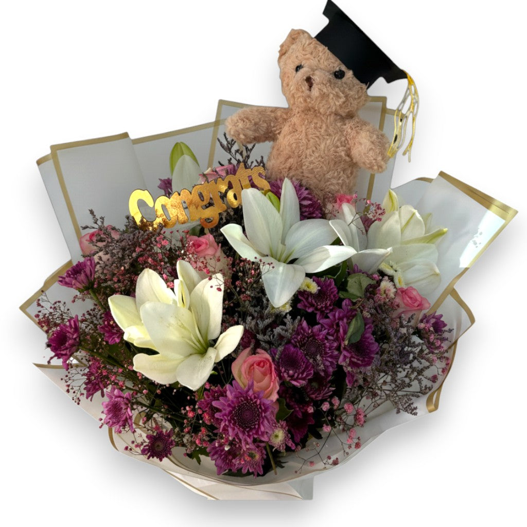 Amethyst Celebration Hand Bouquet luxury flowers DELIVERY TO Cairo AND Egypt