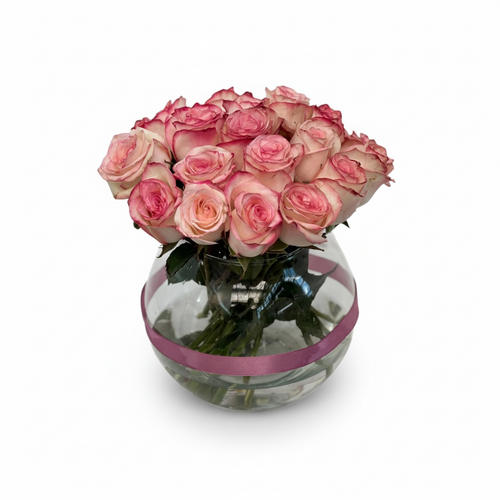 Blush Elegance Vase luxury flowers DELIVERY TO Cairo AND Egypt