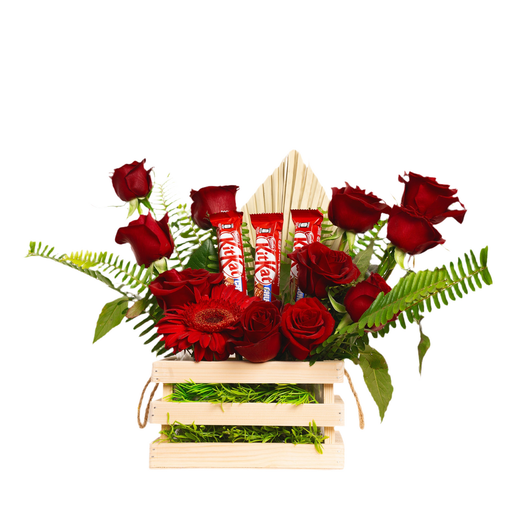 Sweet Break Crate Flowers bouquet luxury flowers DELIVERY TO Cairo AND Egypt