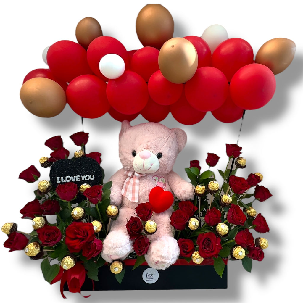 Balloon Paradise Flowers bouquet luxury flowers DELIVERY TO Cairo AND Egypt