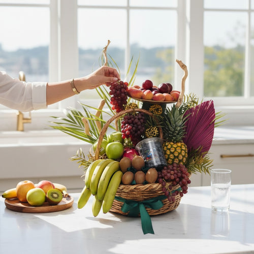 Basket El Molok 👑 Fruits Bouquet luxury flowers DELIVERY TO Cairo AND Egypt