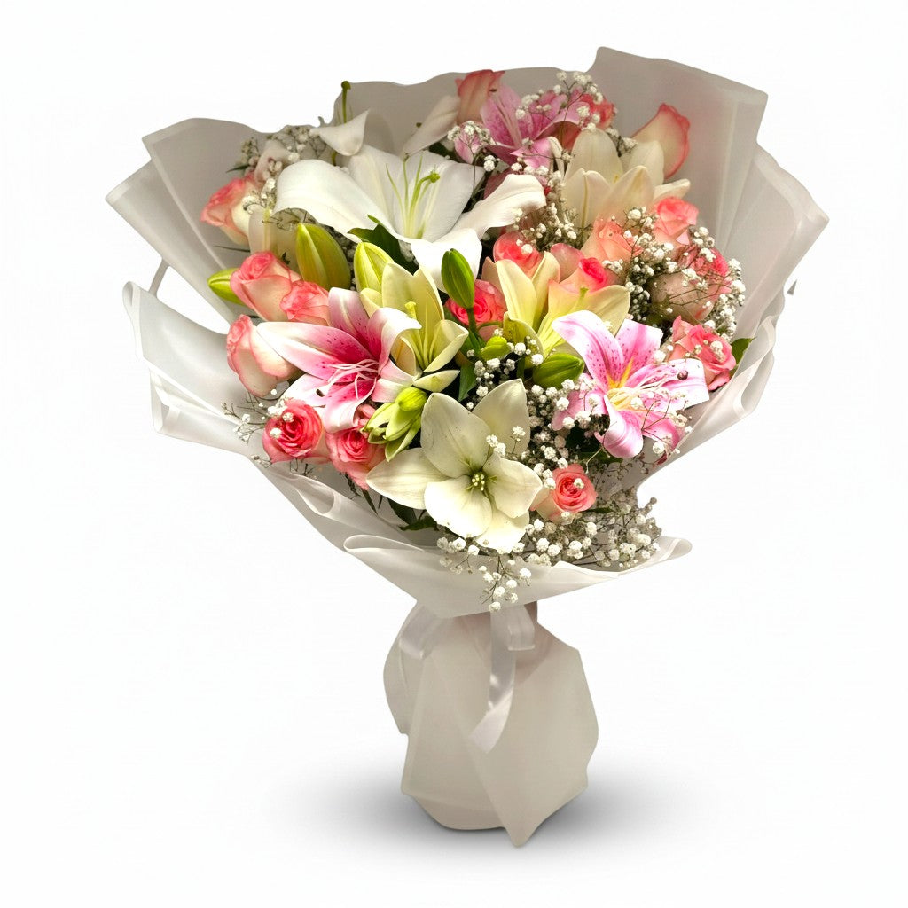 Blush Reverie Bouquet Hand Bouquet luxury flowers DELIVERY TO Cairo AND Egypt