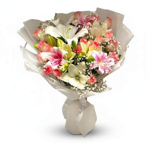 Blush Reverie Bouquet Hand Bouquet luxury flowers DELIVERY TO Cairo AND Egypt