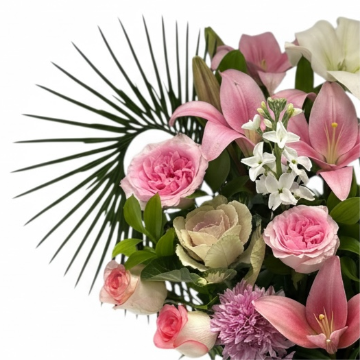 Blush Romance Garden Basket luxury flowers DELIVERY TO Cairo AND Egypt