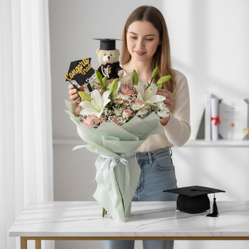 Celestial Promise Hand Bouquet luxury flowers DELIVERY TO Cairo AND Egypt