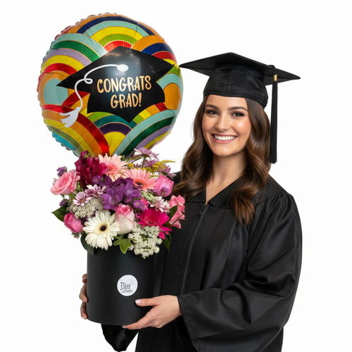 Colorful Success Box luxury flowers DELIVERY TO Cairo AND Egypt
