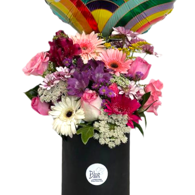 Colorful Success Box luxury flowers DELIVERY TO Cairo AND Egypt