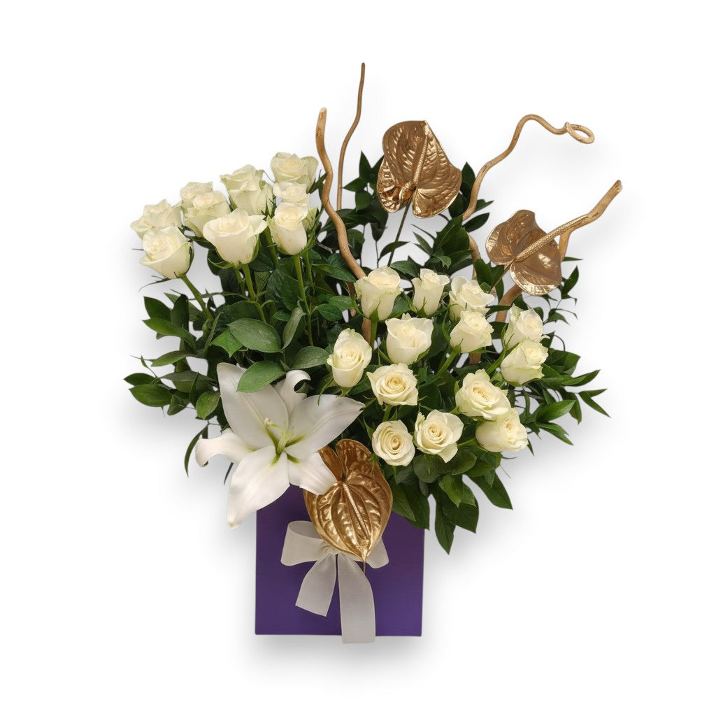 Golden Ivory luxury flowers DELIVERY TO Cairo AND Egypt
