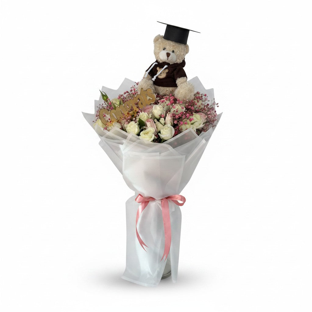 Golden Keepsake Hand Bouquet luxury flowers DELIVERY TO Cairo AND Egypt