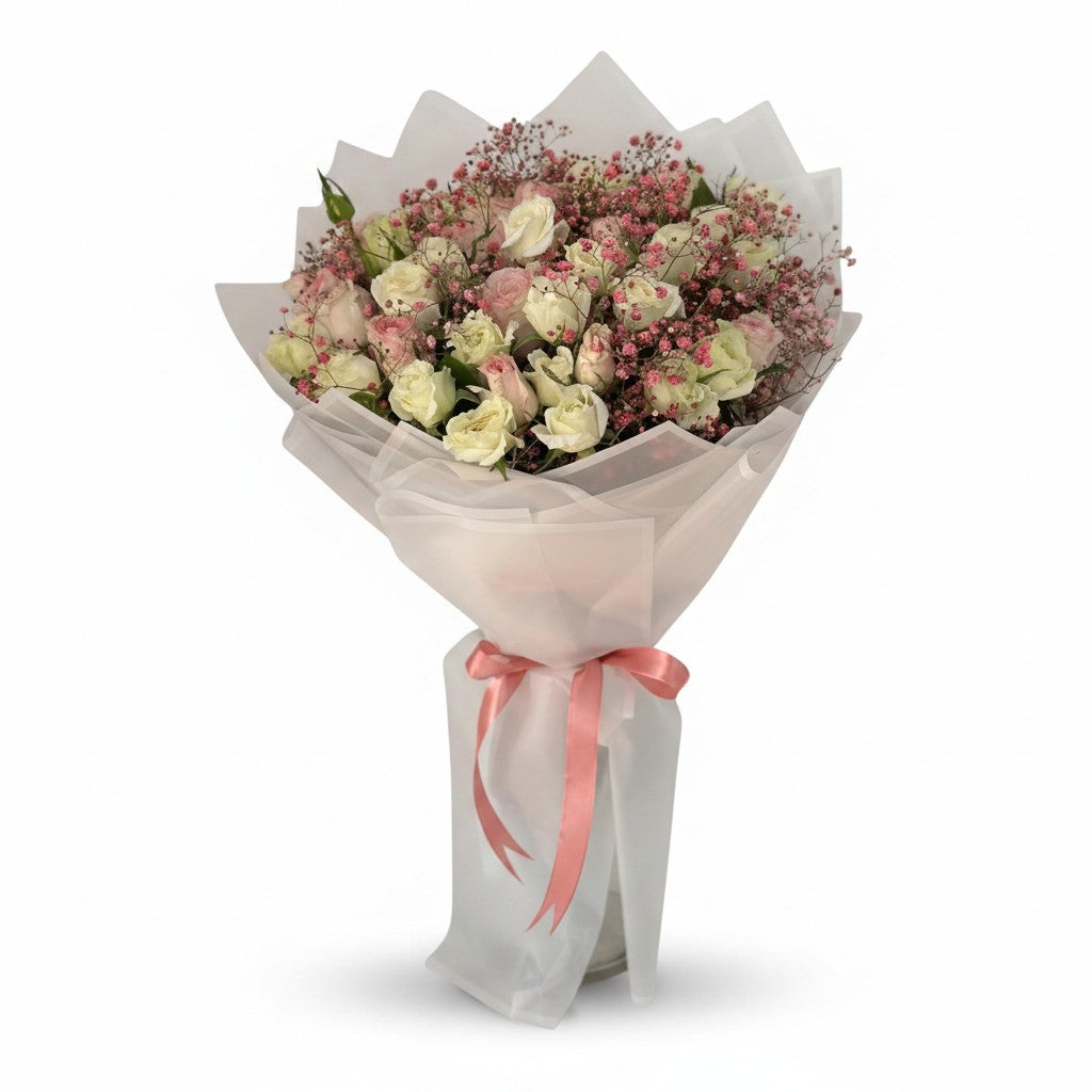 Golden Keepsake Hand Bouquet luxury flowers DELIVERY TO Cairo AND Egypt