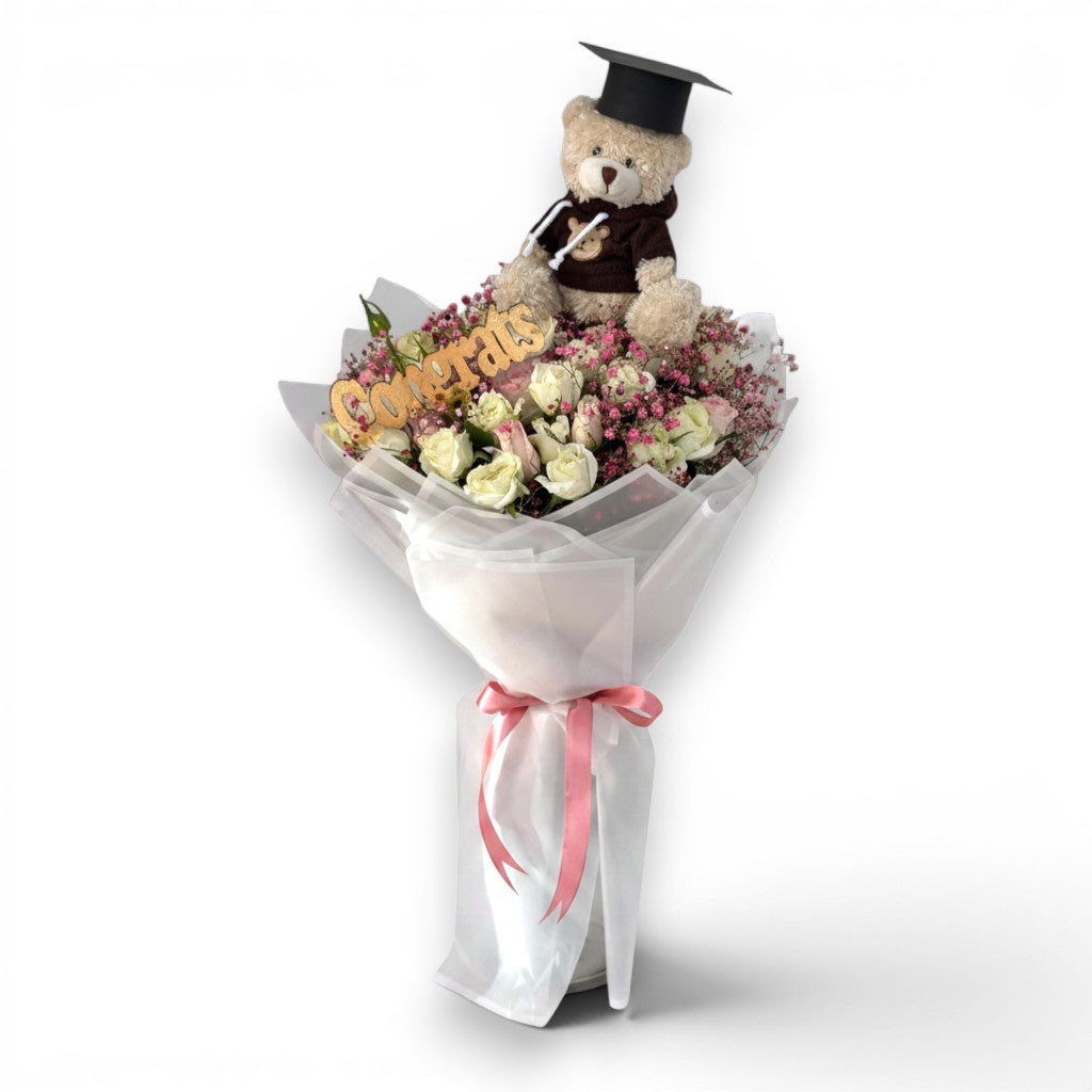 Golden Keepsake Hand Bouquet luxury flowers DELIVERY TO Cairo AND Egypt