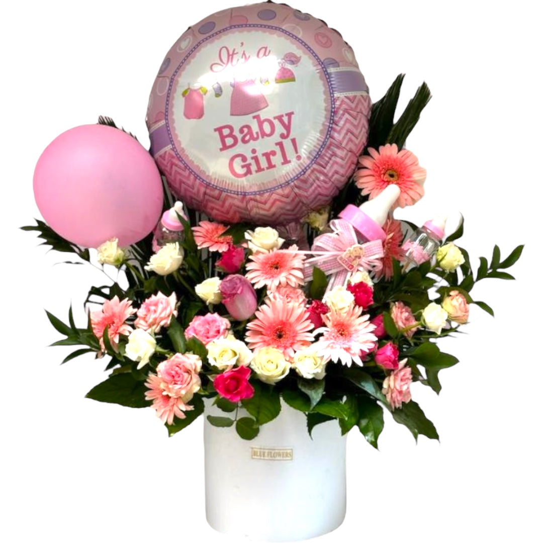 Sweet Little Baby Girl Box luxury flowers DELIVERY TO Cairo AND Egypt