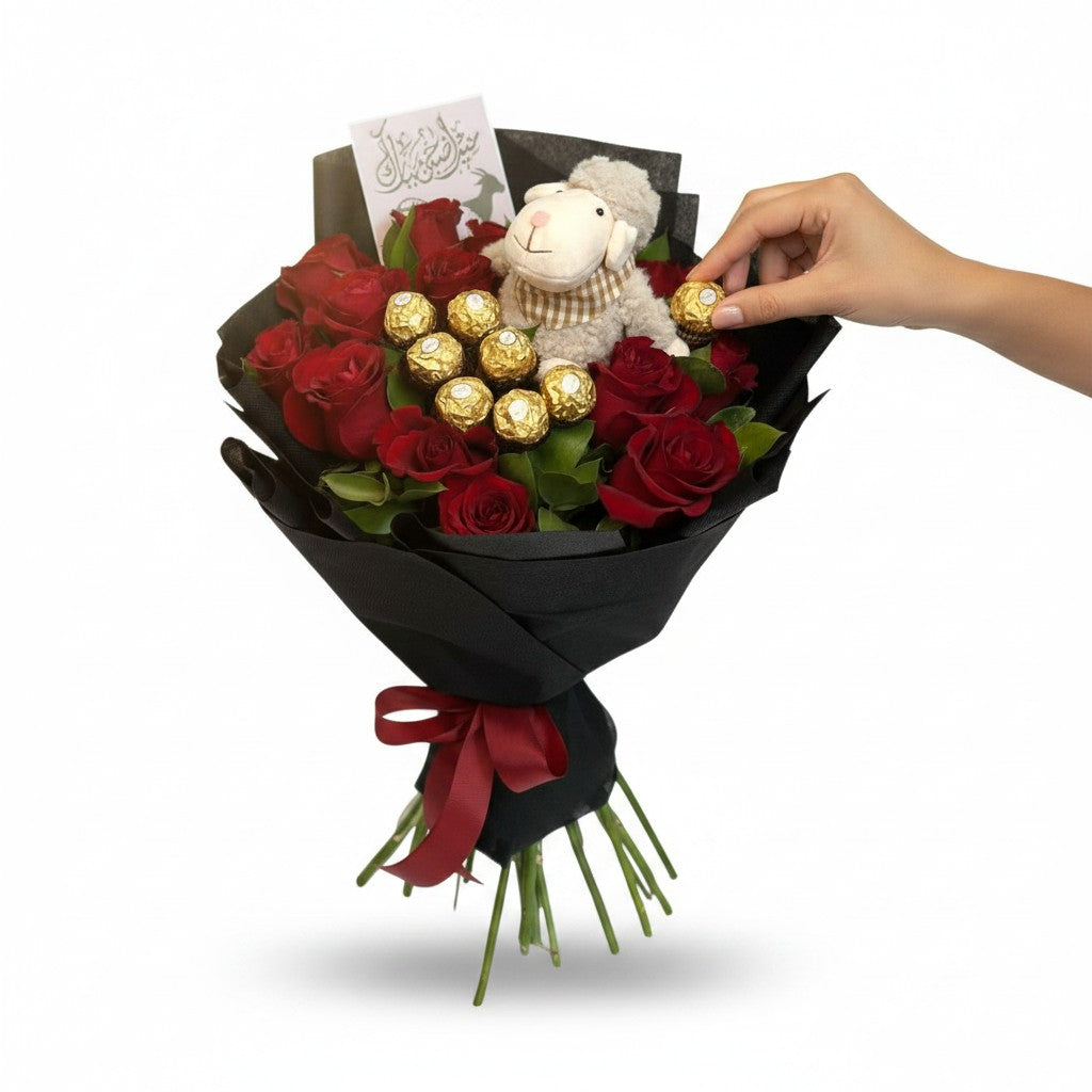 Royal Eid Affection Bouquet Hand Bouquet luxury flowers DELIVERY TO Cairo AND Egypt