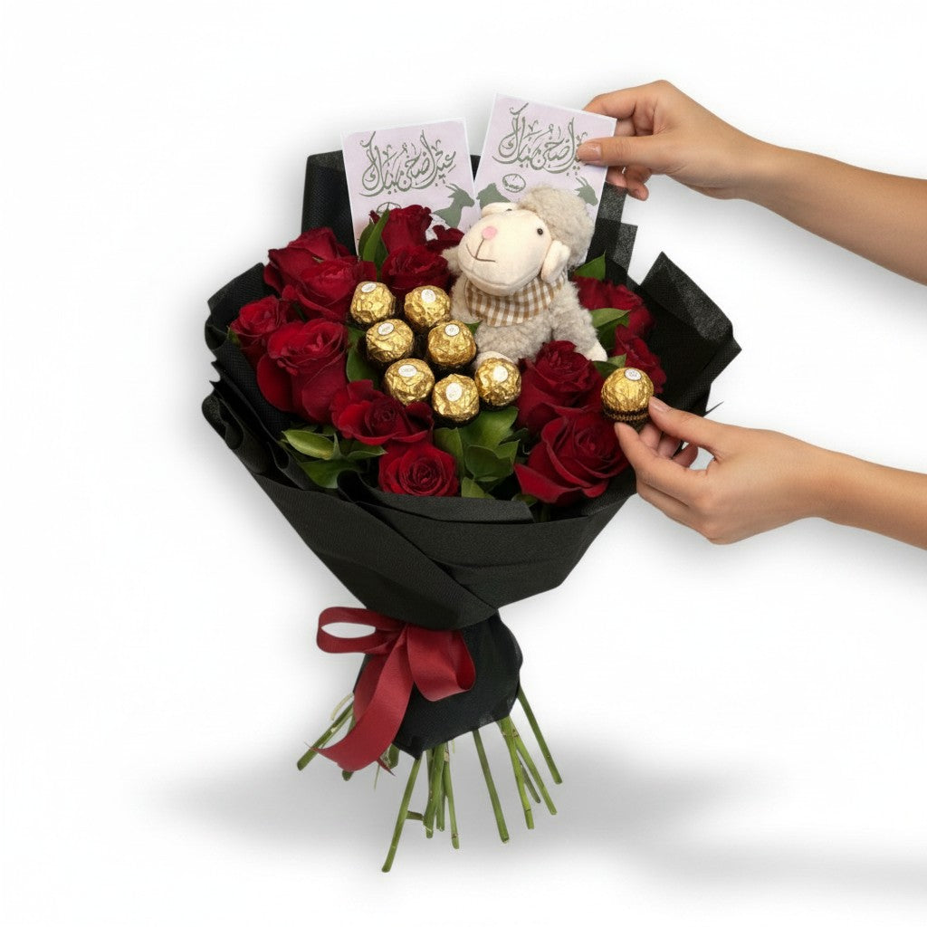 Royal Eid Affection Bouquet Hand Bouquet luxury flowers DELIVERY TO Cairo AND Egypt